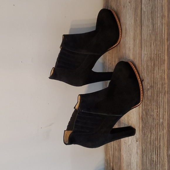 BCBG Black Suede Platform Booties - Picture 4 of 9